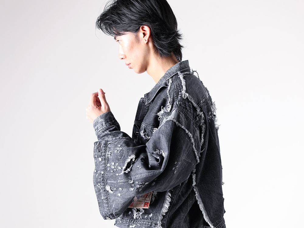 SEVESKIG レイヤードデニムジャケット セットアップスタイル -FASCINATE