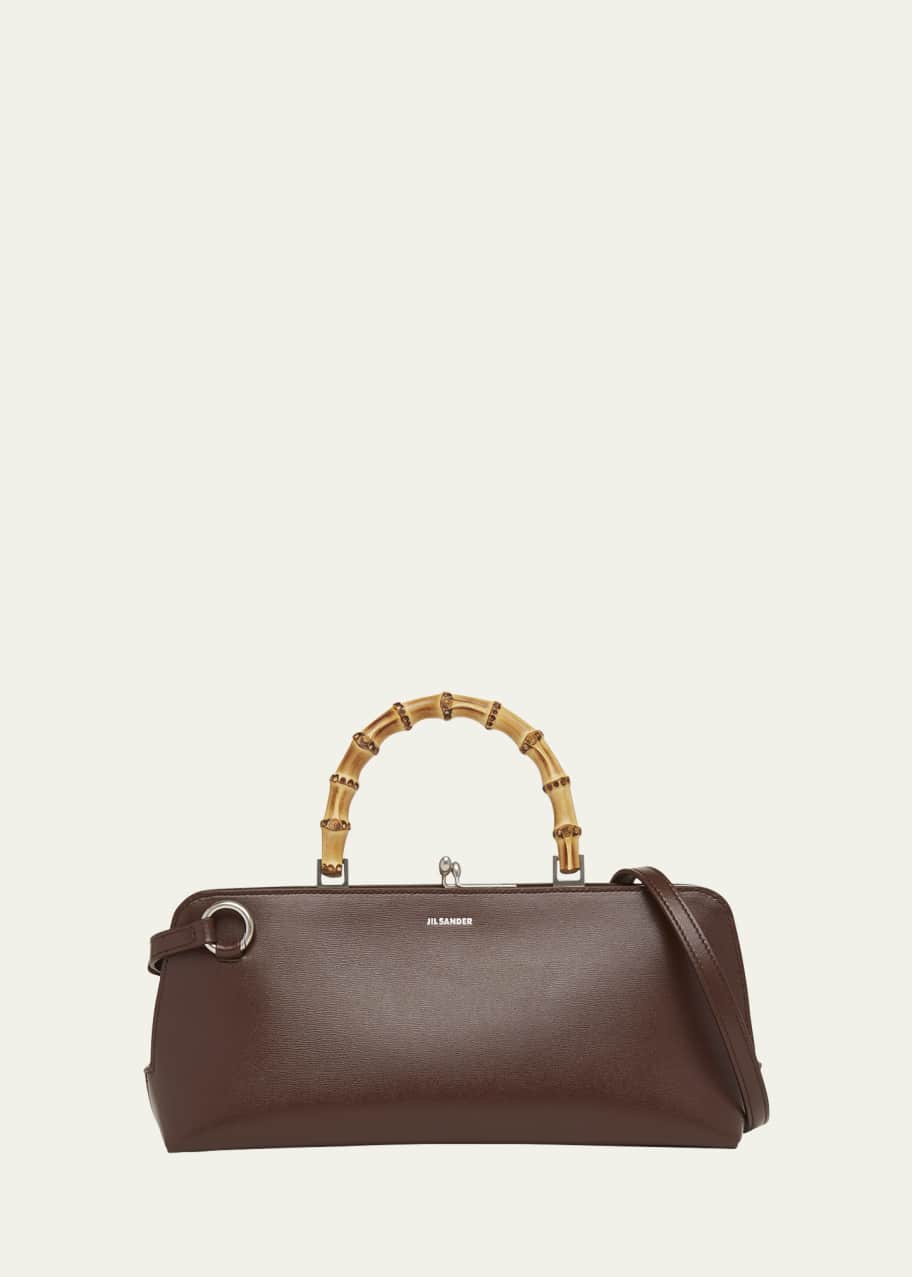 Jil Sander Goji Small Bamboo Leather Top-Handle Bag - Bergdorf Goodman