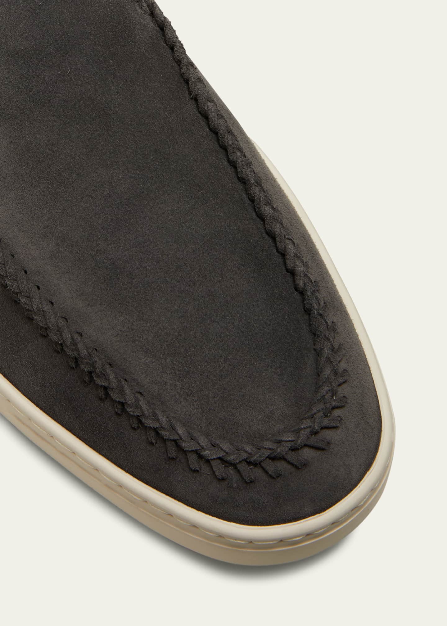 Giorgio Armani Men's Suede Slip-On Sneakers - Bergdorf Goodman