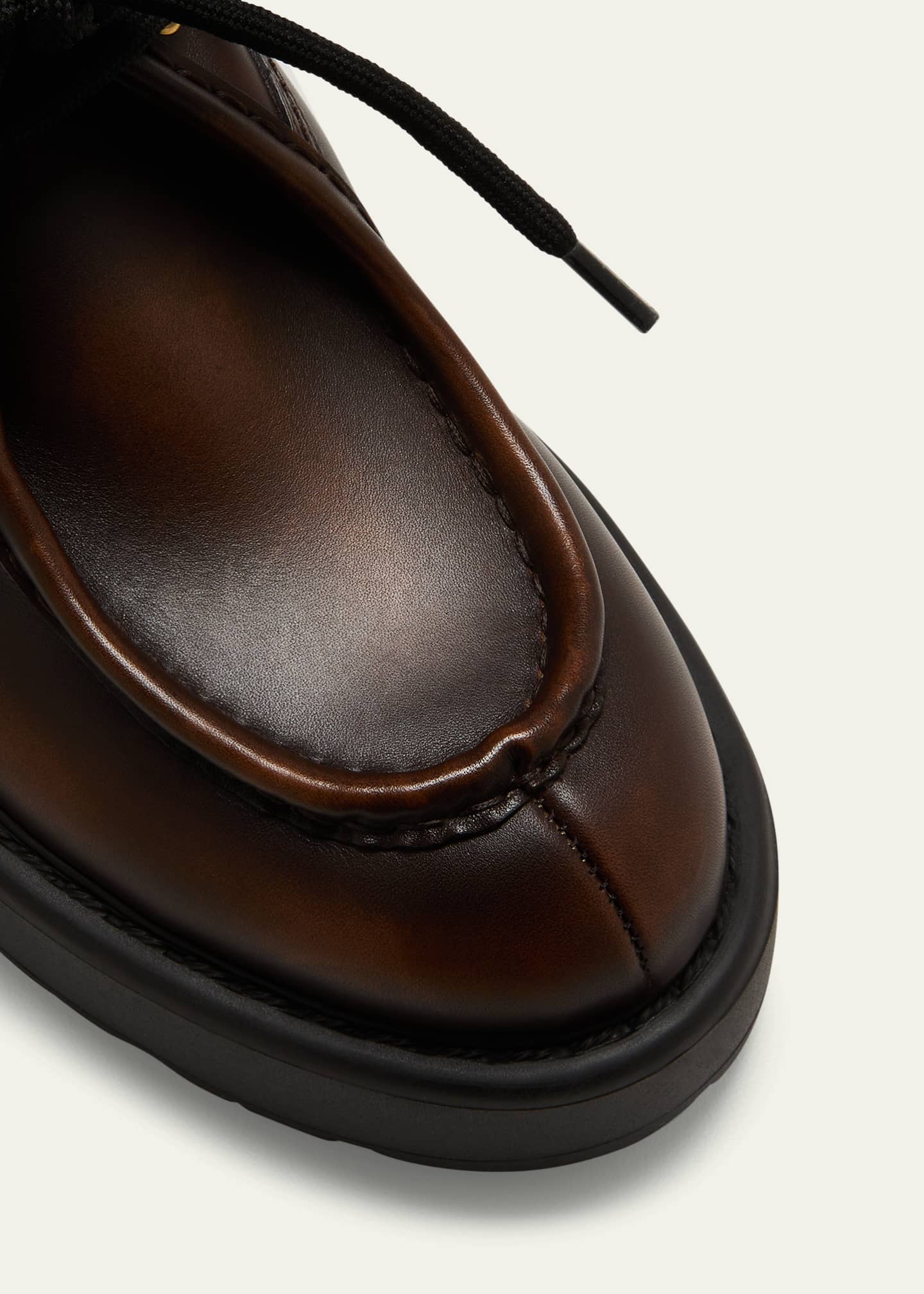 Miu Miu Leather Casual Derby Loafers - Bergdorf Goodman