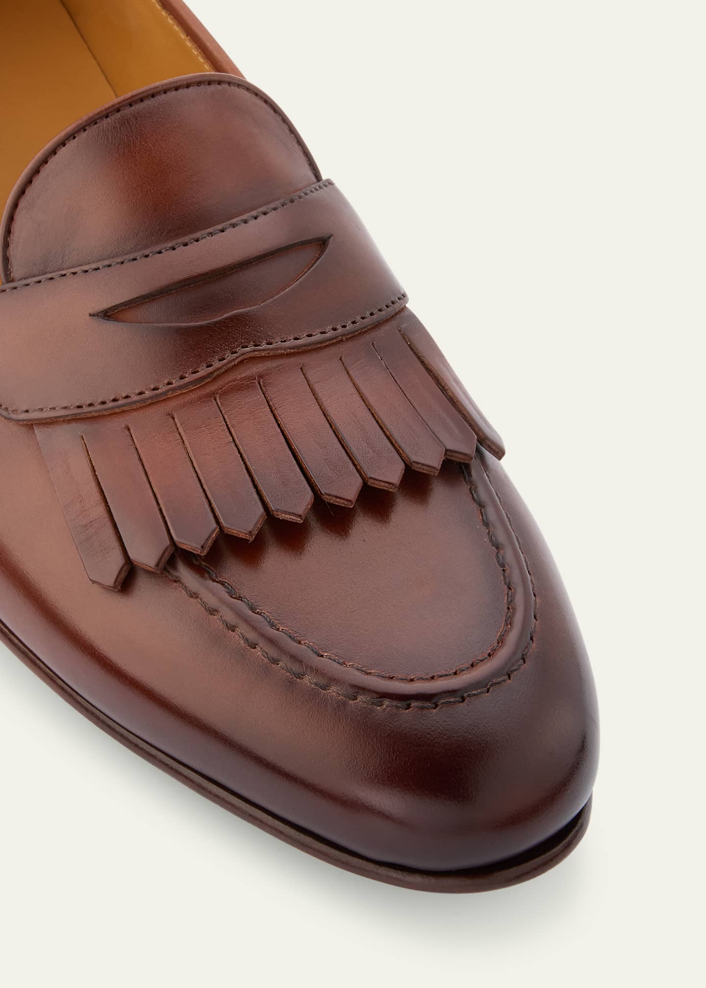 Ralph Lauren Purple Label Men's Burnished Leather Tassel Loafers