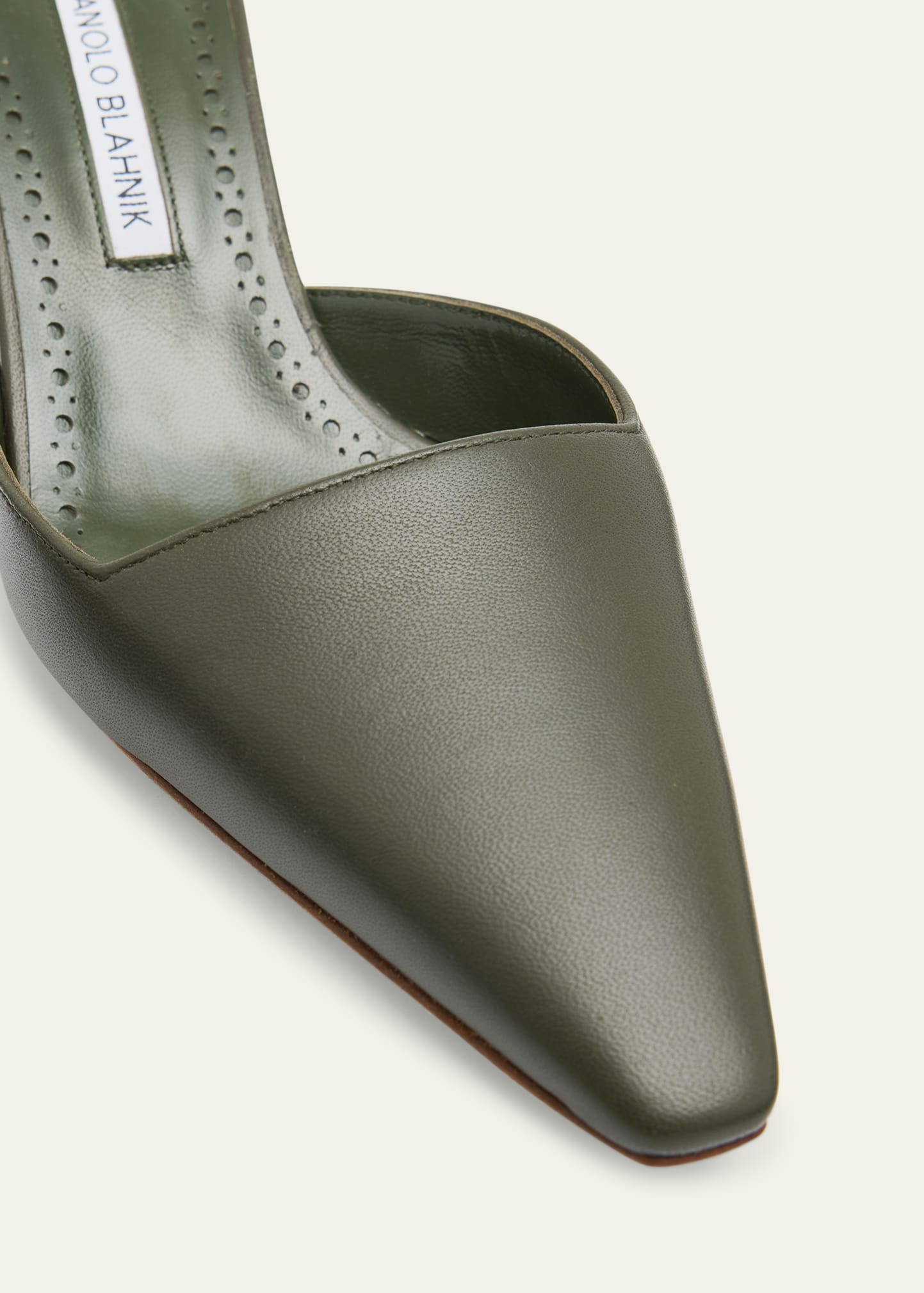 Manolo Blahnik Moiramu Leather Mules - Bergdorf Goodman