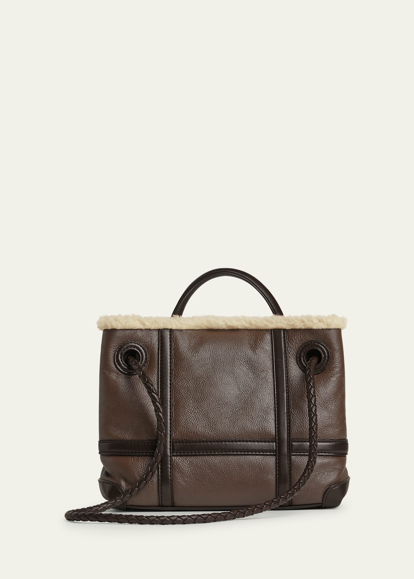 Bottega Veneta Small Andiamo Aviator Shearling Tote Bag - Bergdorf