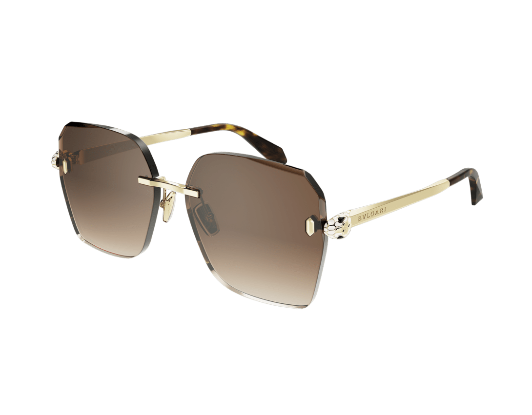 スクエア ブラウン セルペンティ サングラス 904386 | ブルガリ