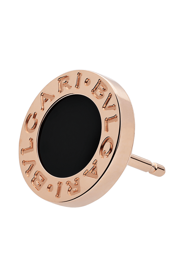 ピンクゴールド ブルガリ・ブルガリ シングルイヤリング に オニキス