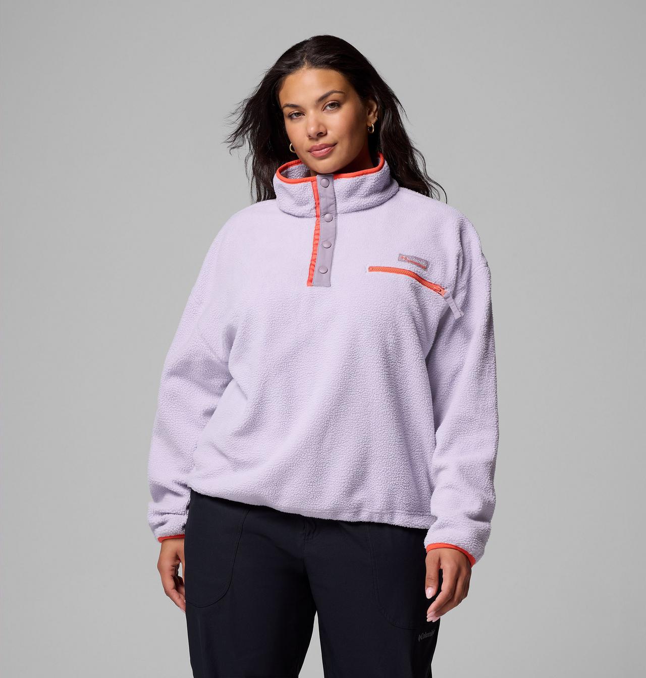Women's Helvetia II Cropped Half Snap Fleece Pullover - Plus Size