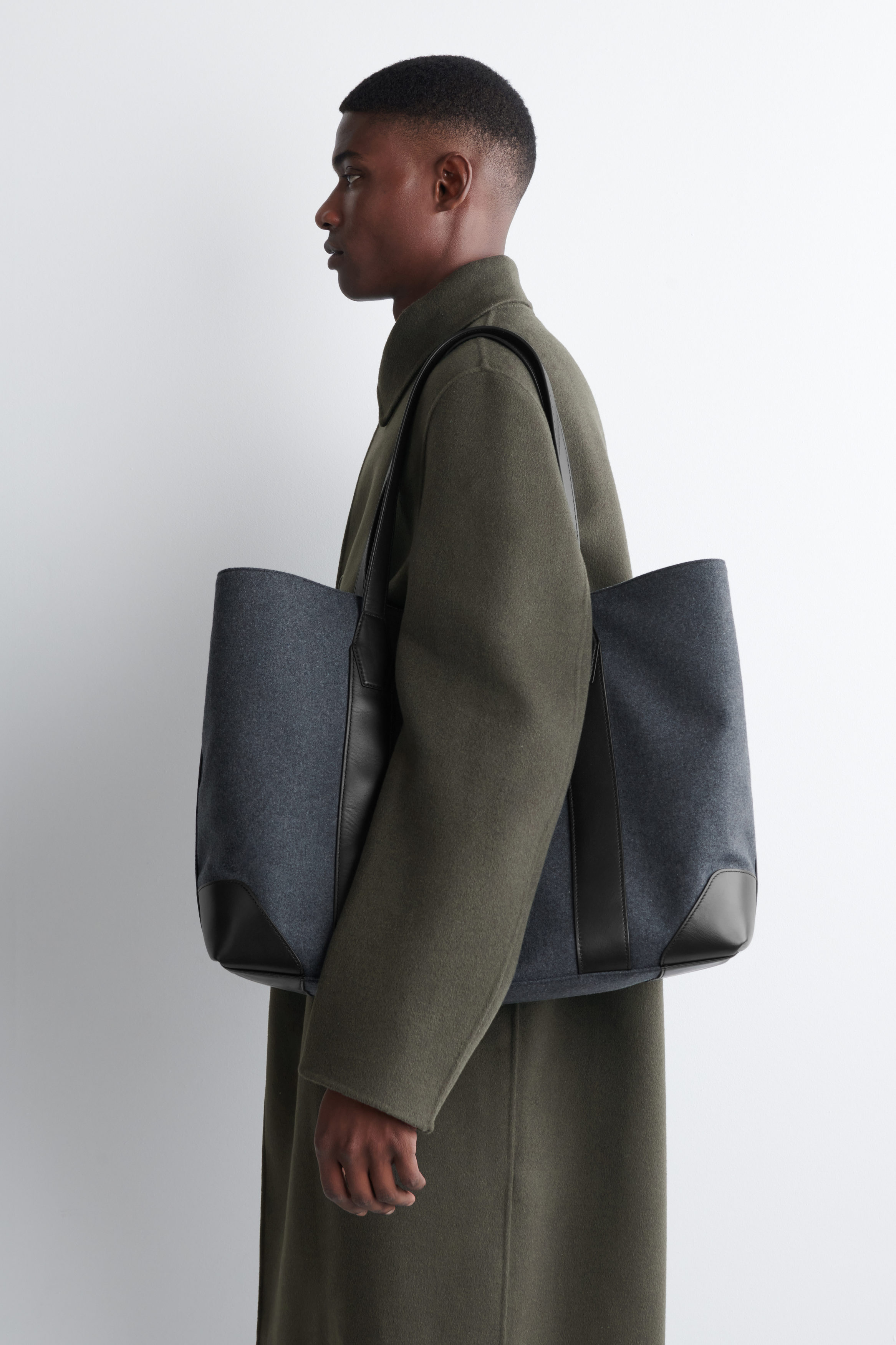 WEEKENDER TOTE BAG - WOOL - GREY | COS
