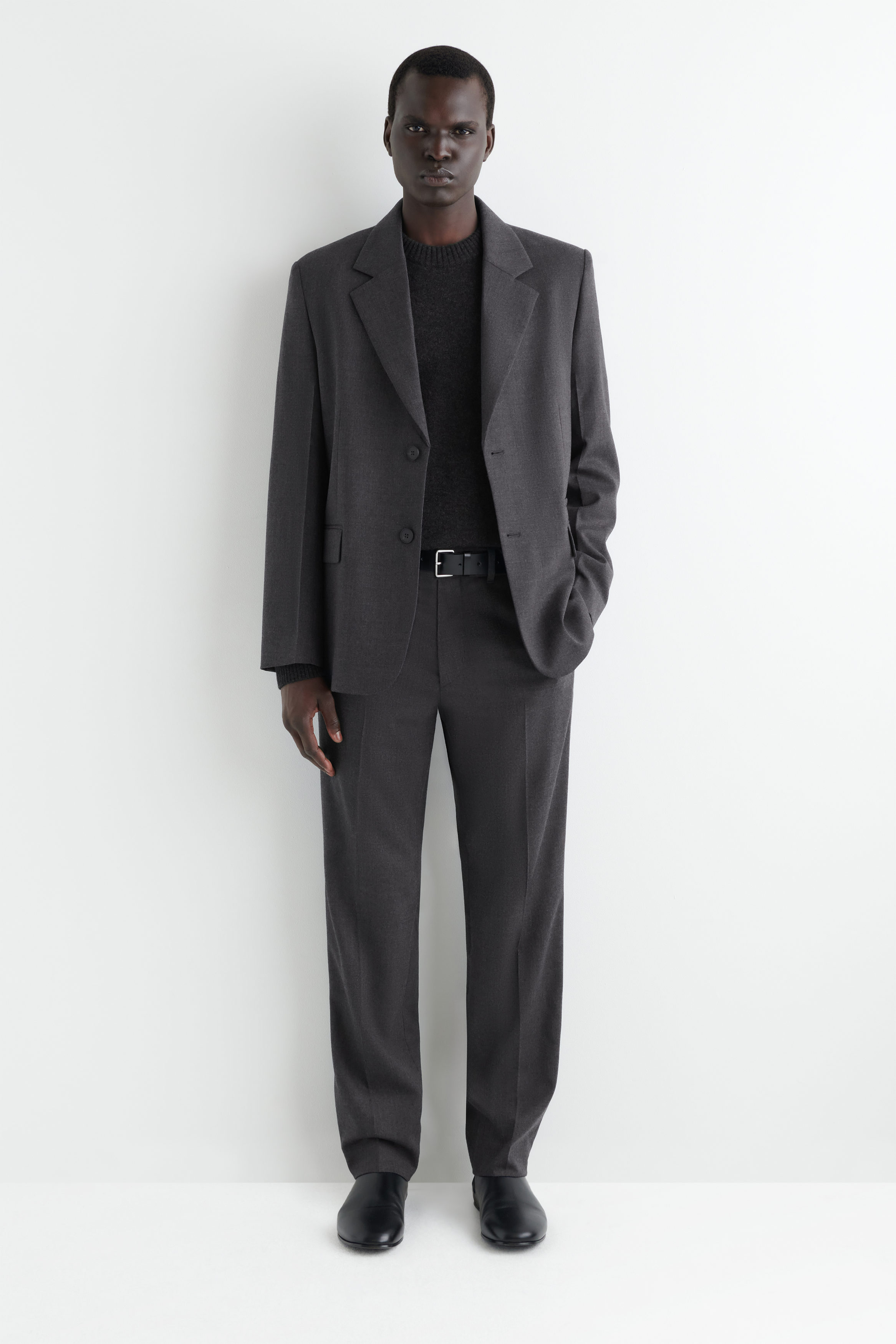 WOOL TAPERED PANTS - CHESTNUT MÉLANGE | COS US