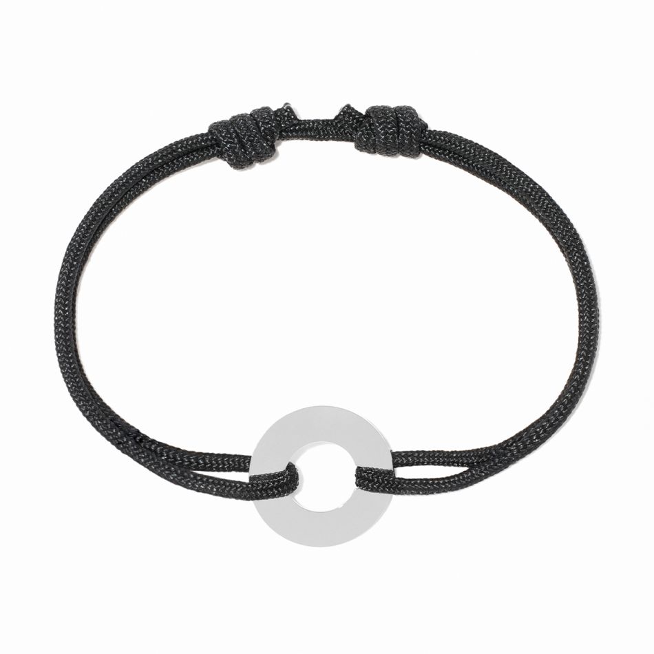 Pi 16 mm cord bracelet - silver | dinh van