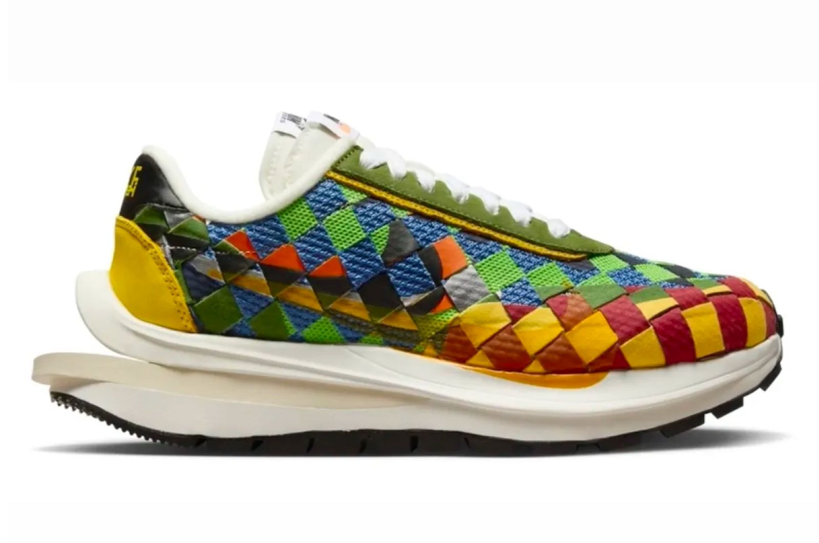 The Jean Paul Gaultier x Sacai x Nike Vaporwaffle Woven is one of