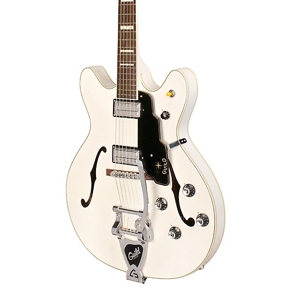 Guild Starfire V Semi-Hollowbody Electric Guitar White | Guitar Center