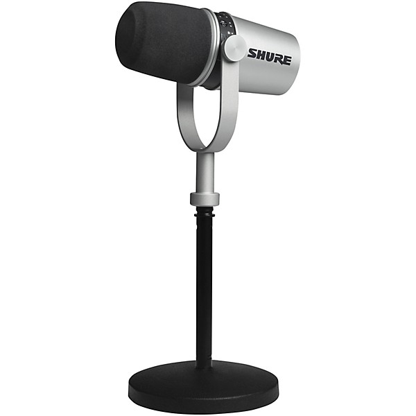 Shure MV7 USB and XLR Dynamic Microphone Silver | Guitar Center