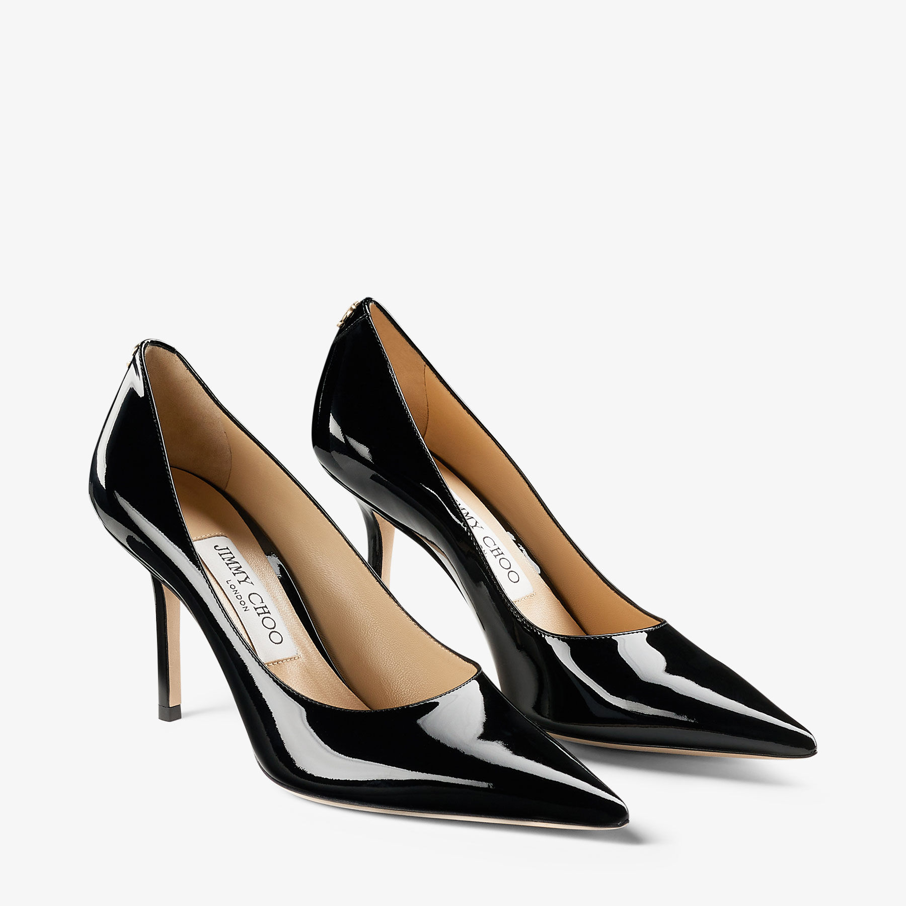 Black Patent Leather Pumps with JC Emblem | LOVE 85 | 24:7 ICONS