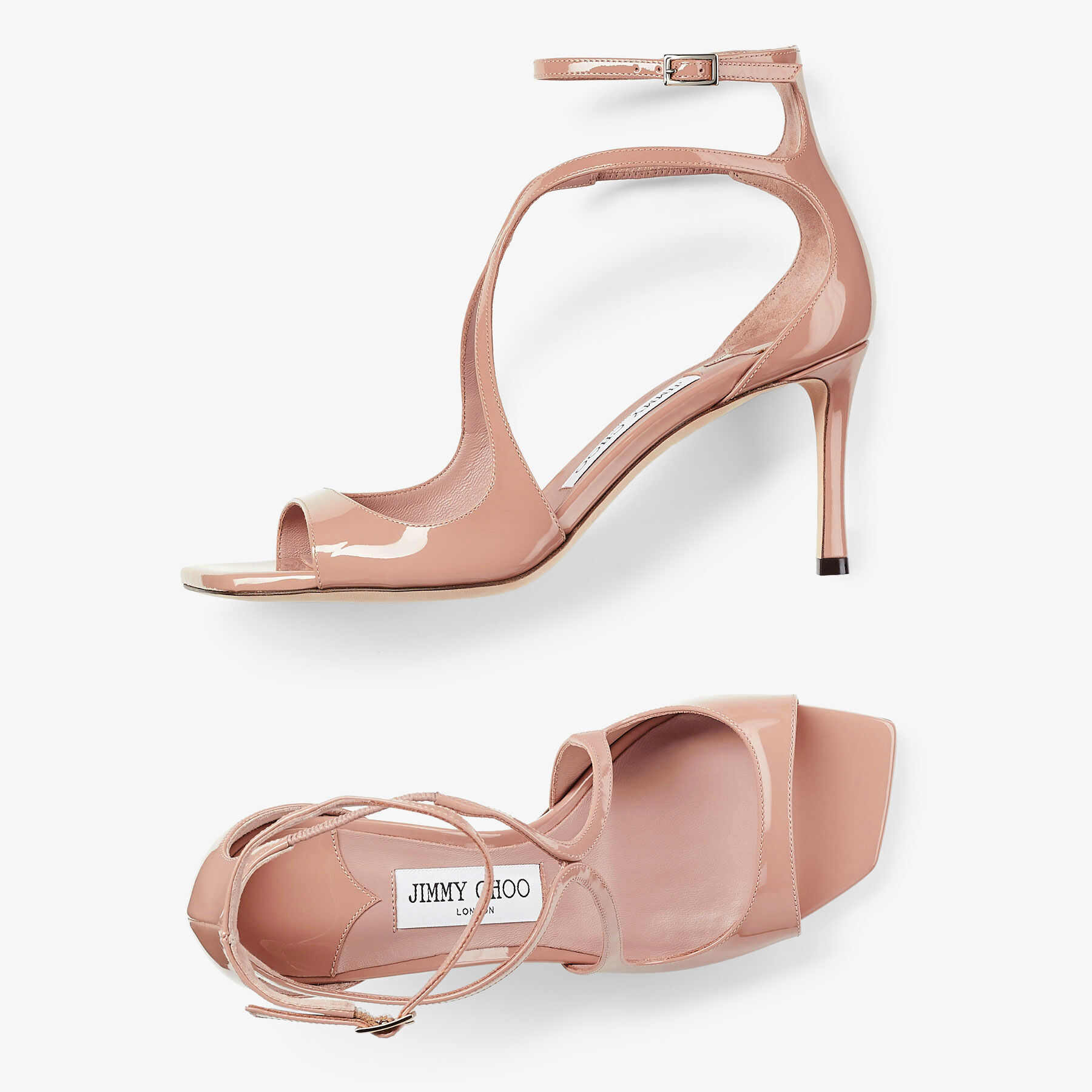 AZIA 75 | Ballet Pink Patent Leather Sandals | Winter 2022