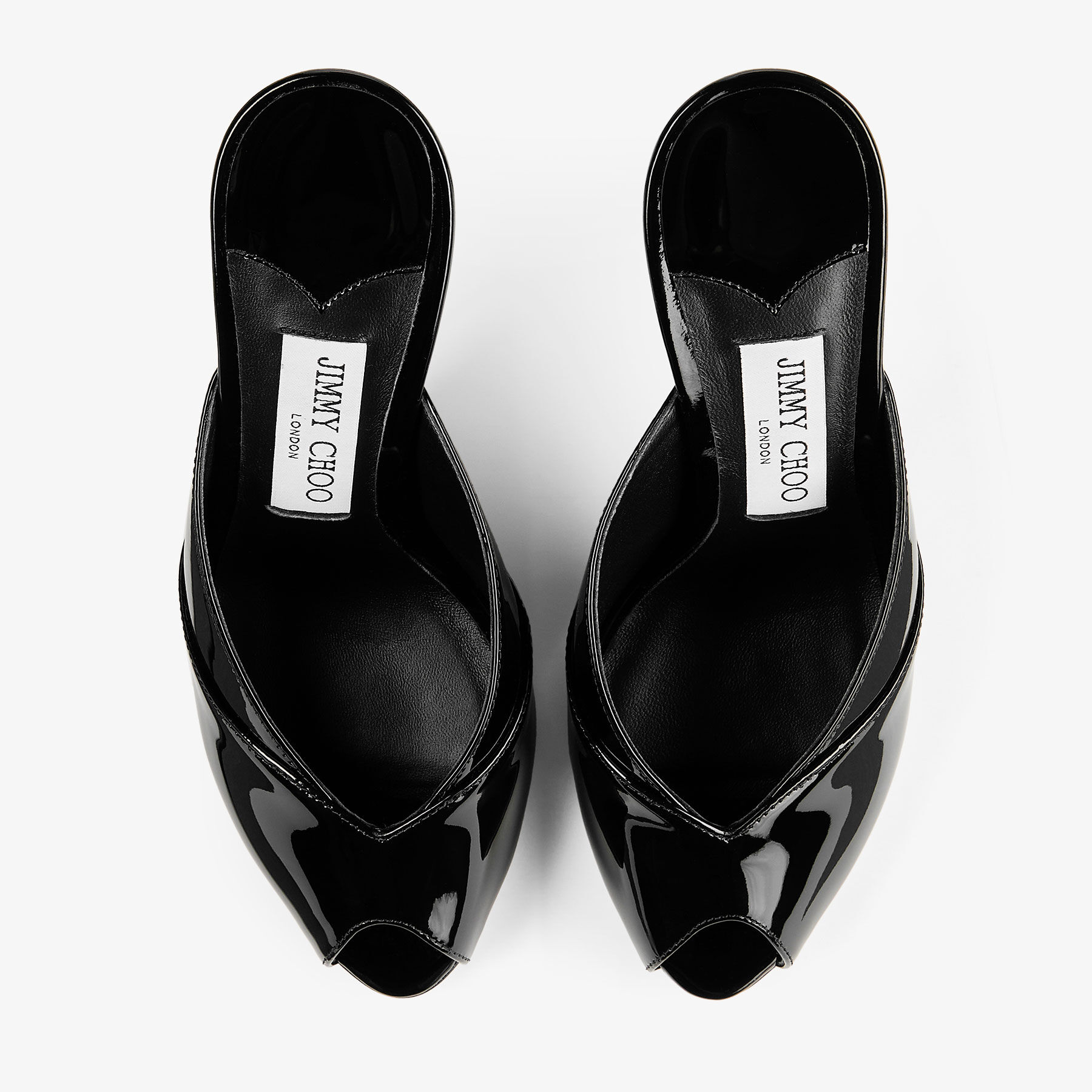 Brigitte Mule 100 | Black Patent Leather Mules | JIMMY CHOO
