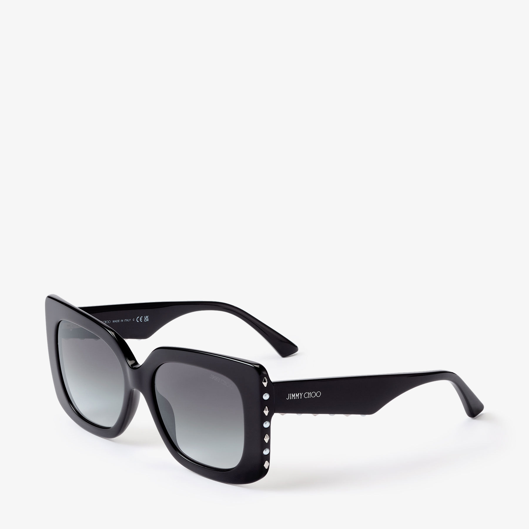 Delphie | Black Butterfly Frame Sunglasses | Jimmy Choo
