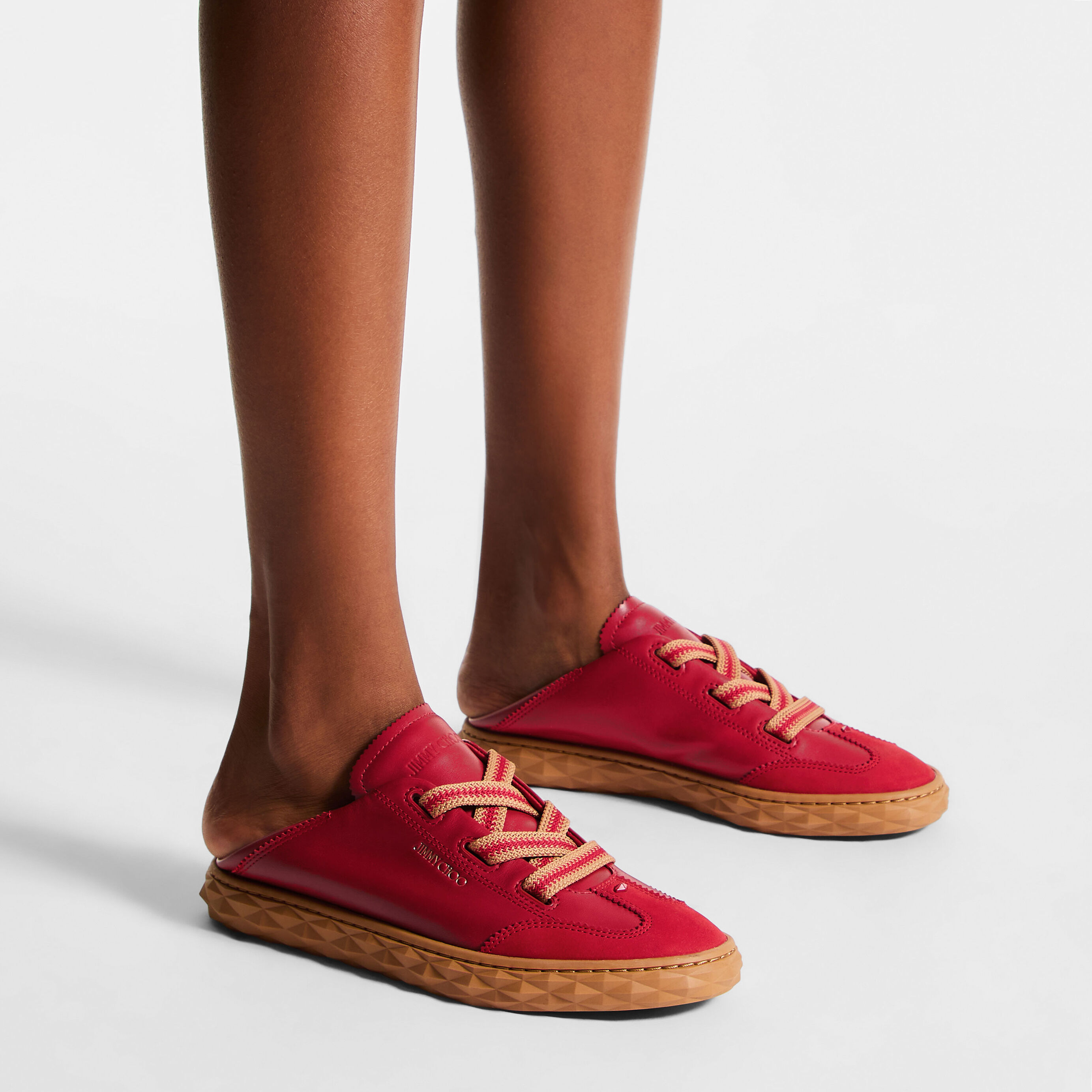 Diamond Light Flex/F | Ruby Red Leather Trainers | JIMMY CHOO