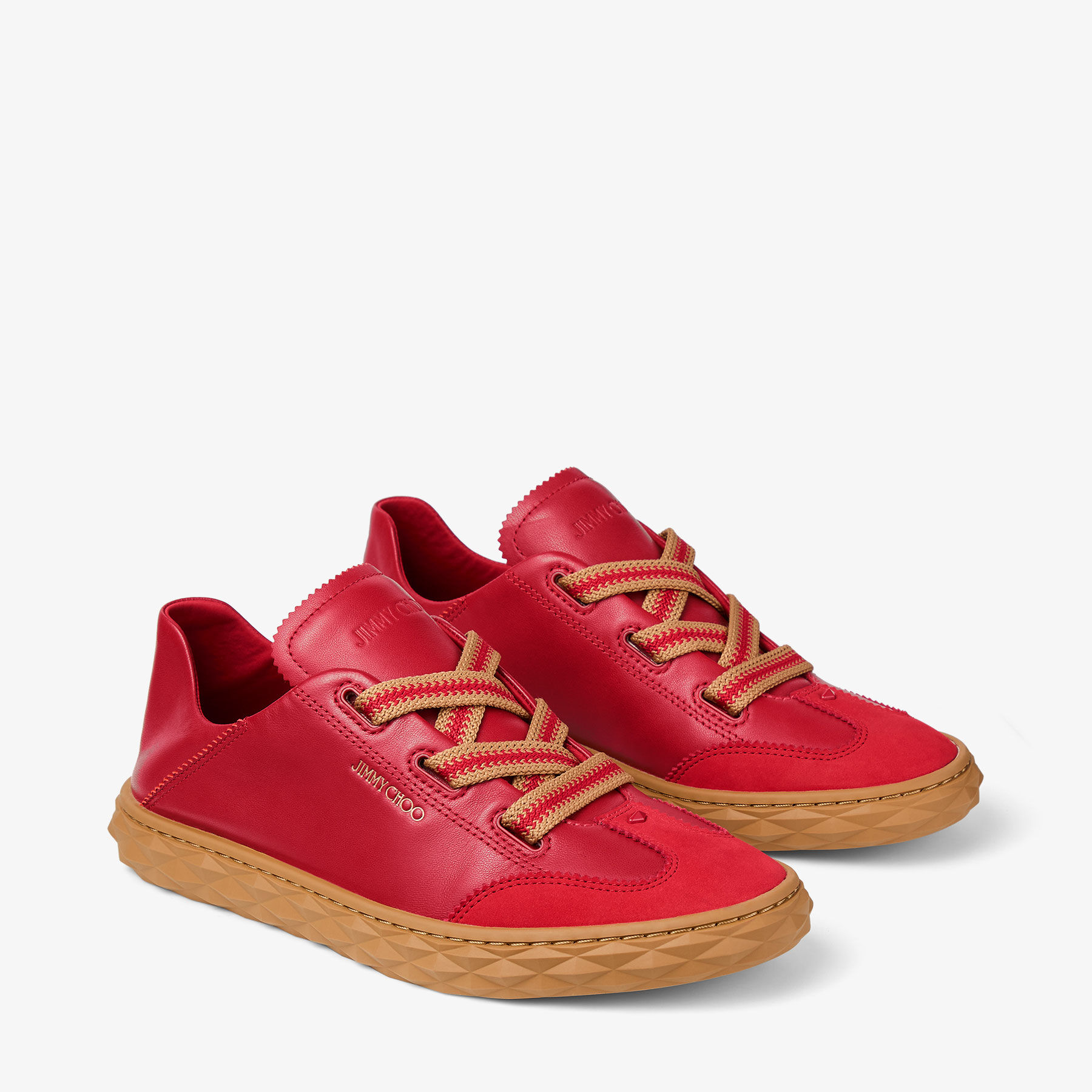 Diamond Light Flex/F | Ruby Red Leather Trainers | JIMMY CHOO