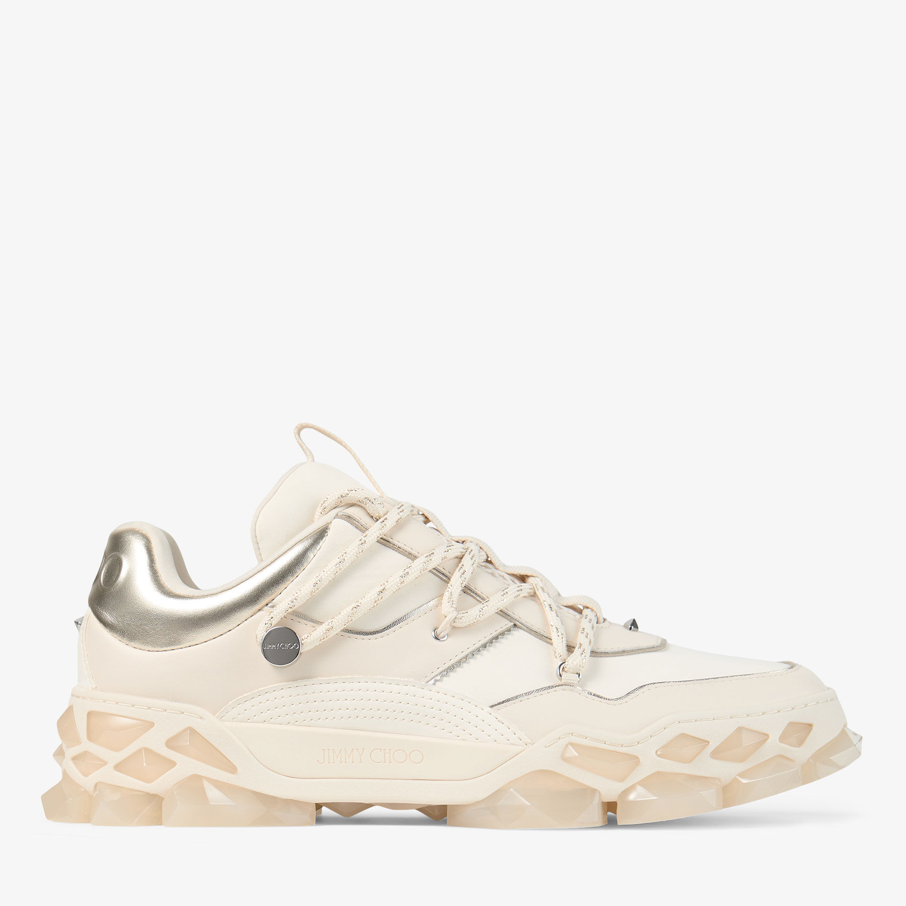 Diamond X II/M | Latte Leather Trainers | JIMMY CHOO