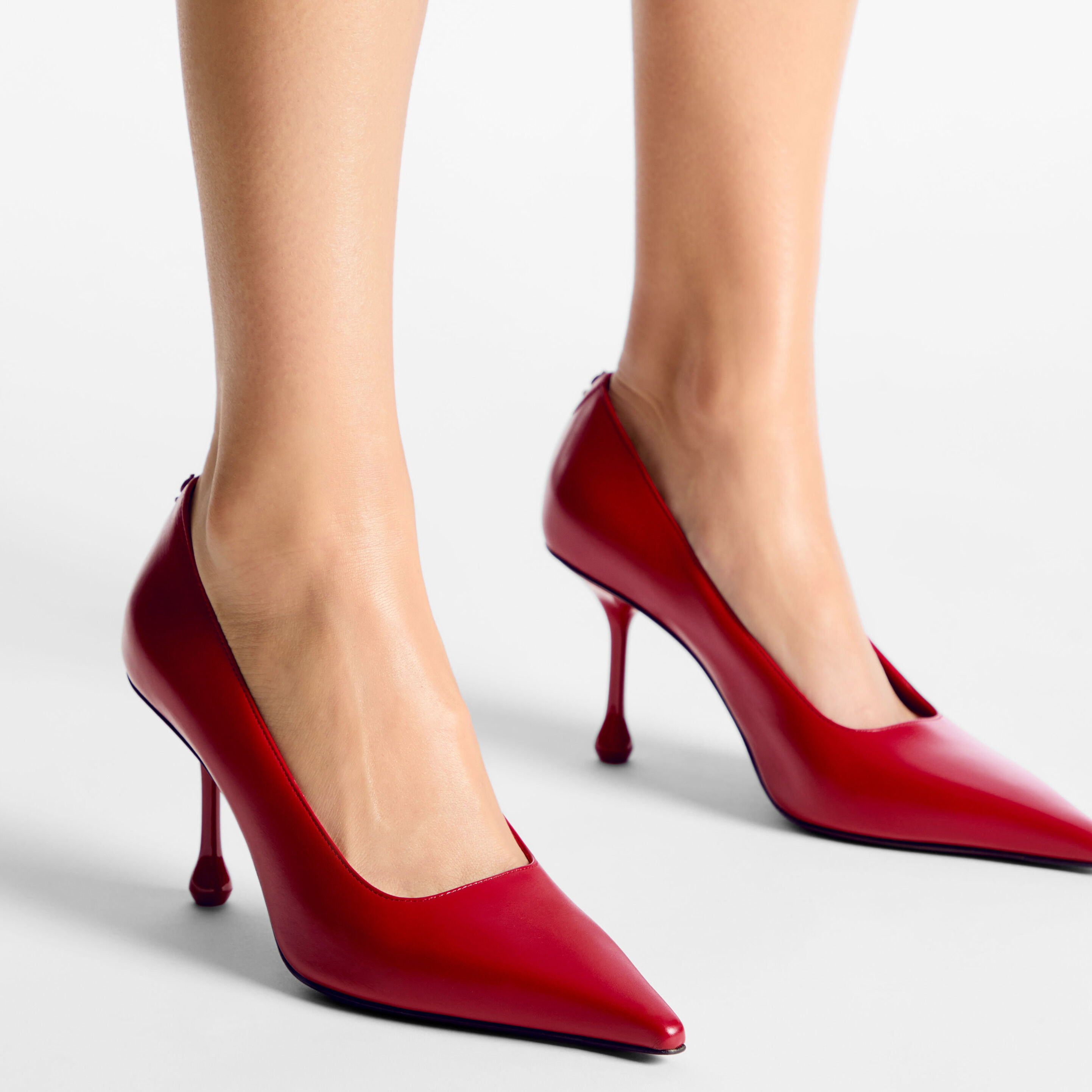 Ixia 80 | Ruby Red Leather Pumps | JIMMY CHOO