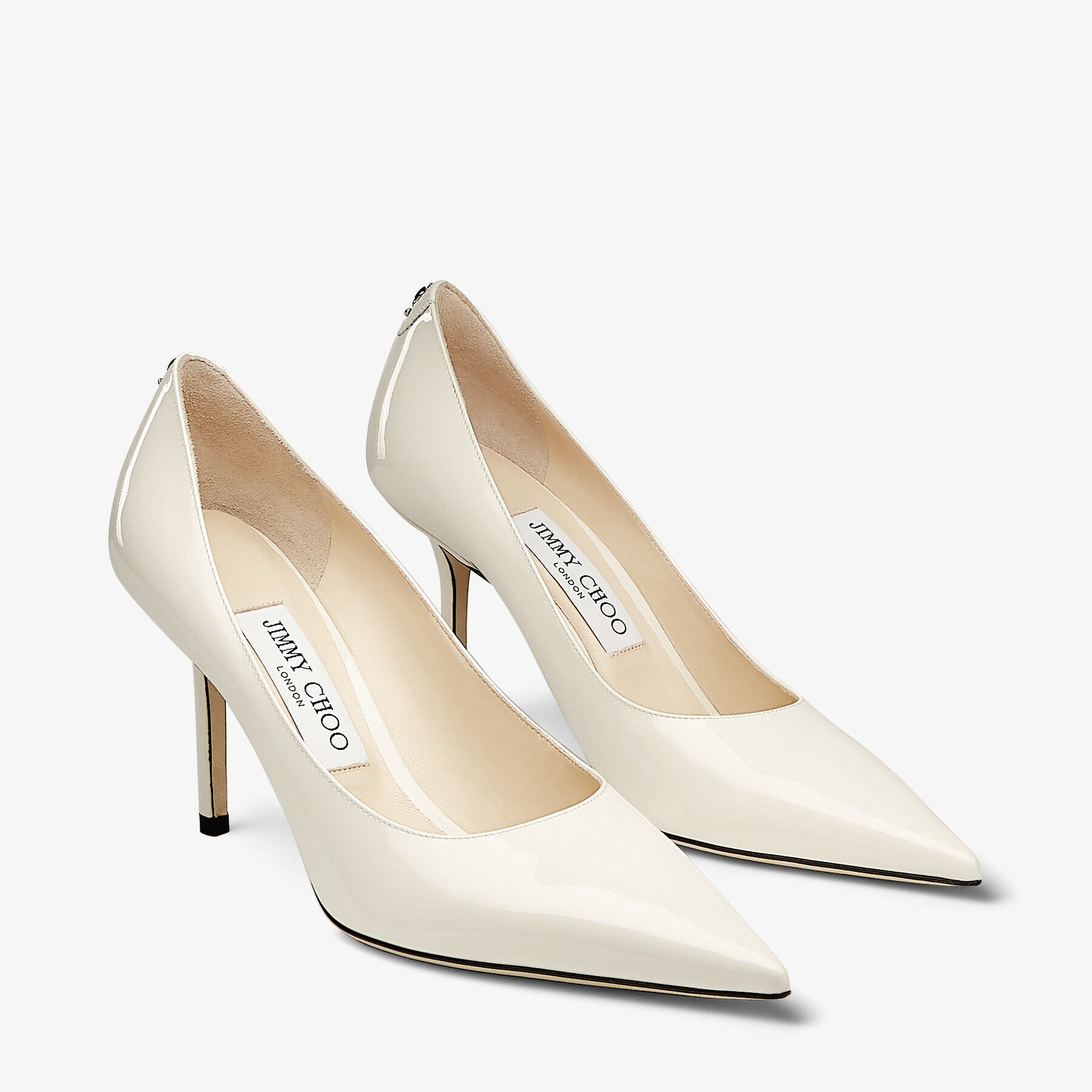 Latte Patent Leather Pumps with JC Emblem | LOVE 85 | 24:7 Icons