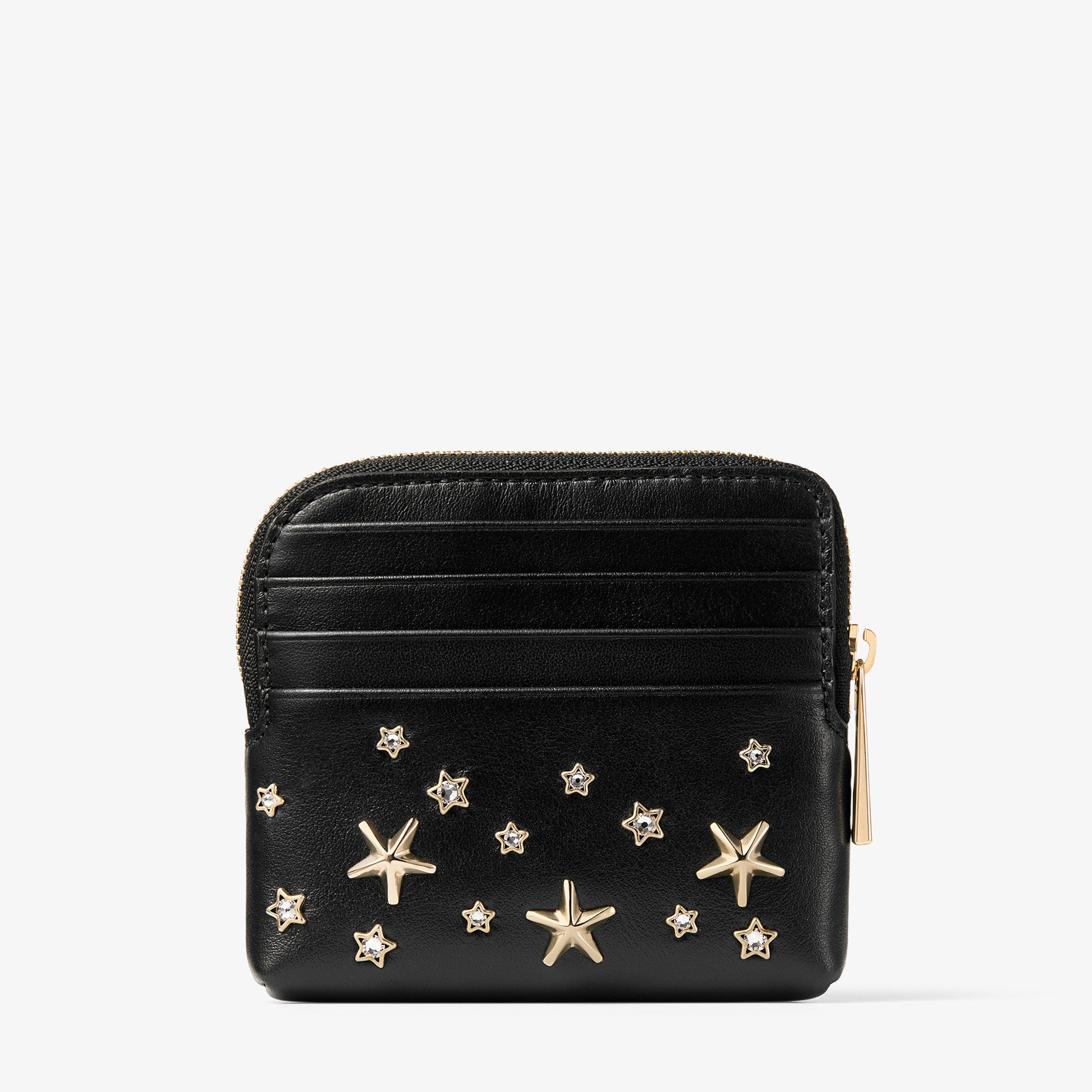 コンパクトジップ カードケース | ブラック レザー・カードケース