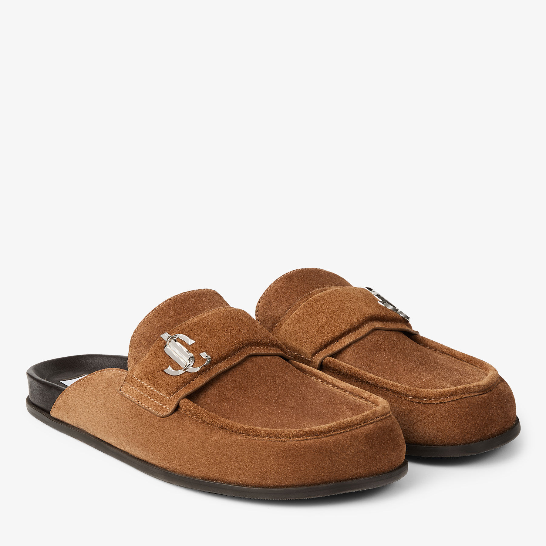 マイロ ミュール |タン ベルベットスエード・バックレスミュール