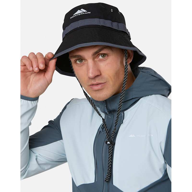 Monterrain Shift 2.0 String Bucket Hat - Black | Life Style Sports UK