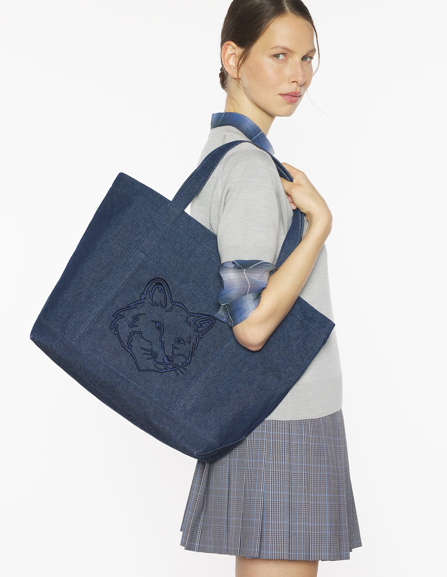 フォックスヘッド ラージ トート | Maison Kitsuné