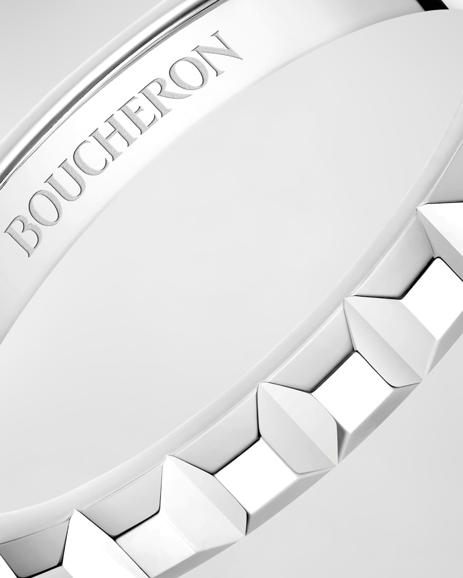 Boucheron Quatre Platinum Clou de Paris Band Ring | Neiman Marcus