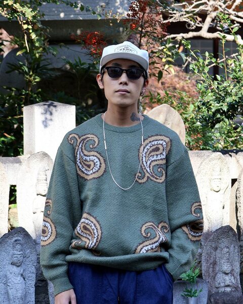 CHALLENGER BIG PAISLEY C/N SWEATER CLG-KN 024-002 公式通販