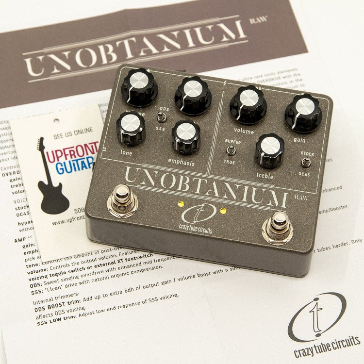 Crazy Tube Circuits Unobtanium RAW Overdrive Pedal with OC45