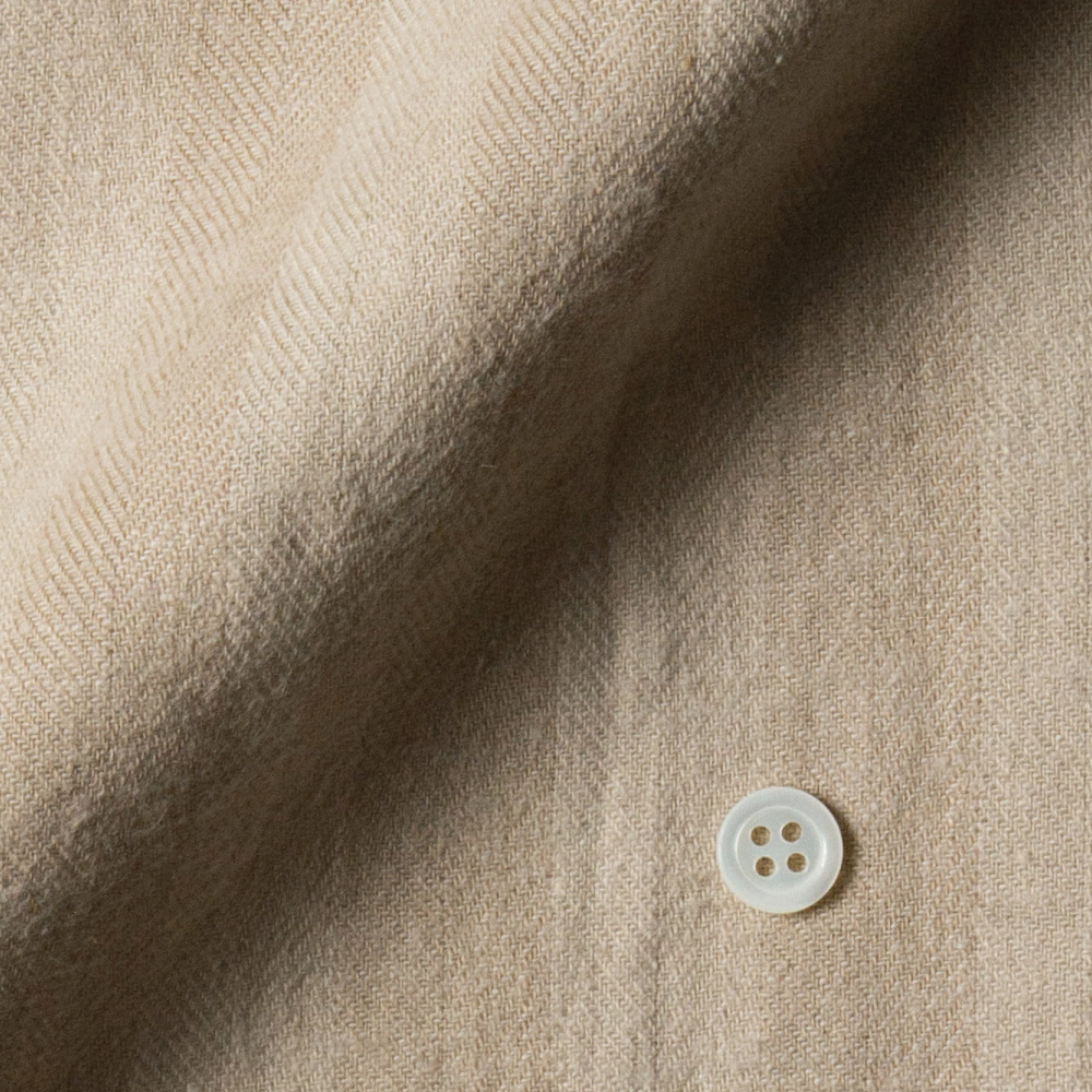 WCS5】 リネンコットン ヘリンボーン (ベージュ×ライトベージュ