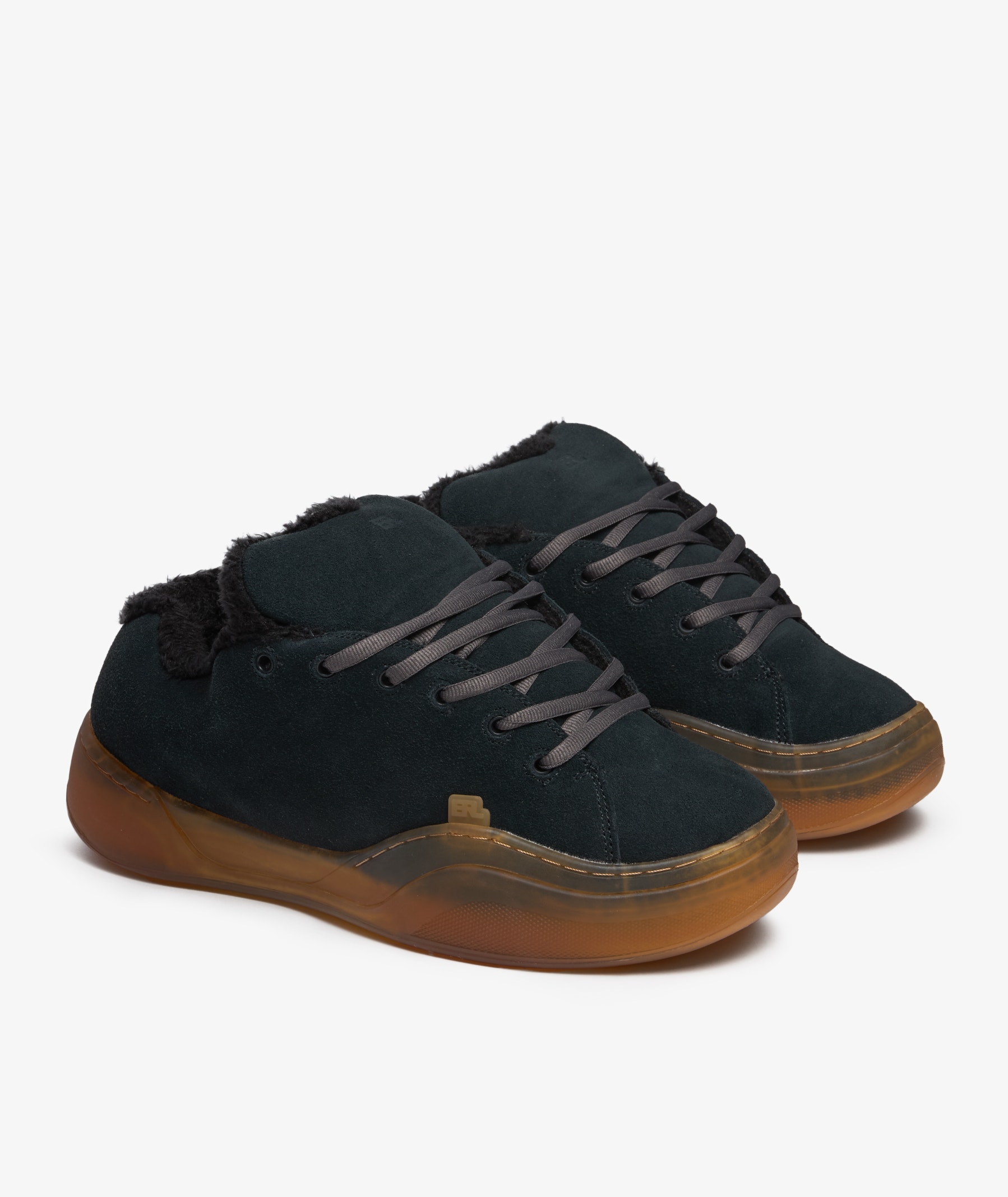 ERL Suede Vamp Skate Sneakers | Black | SVD USA