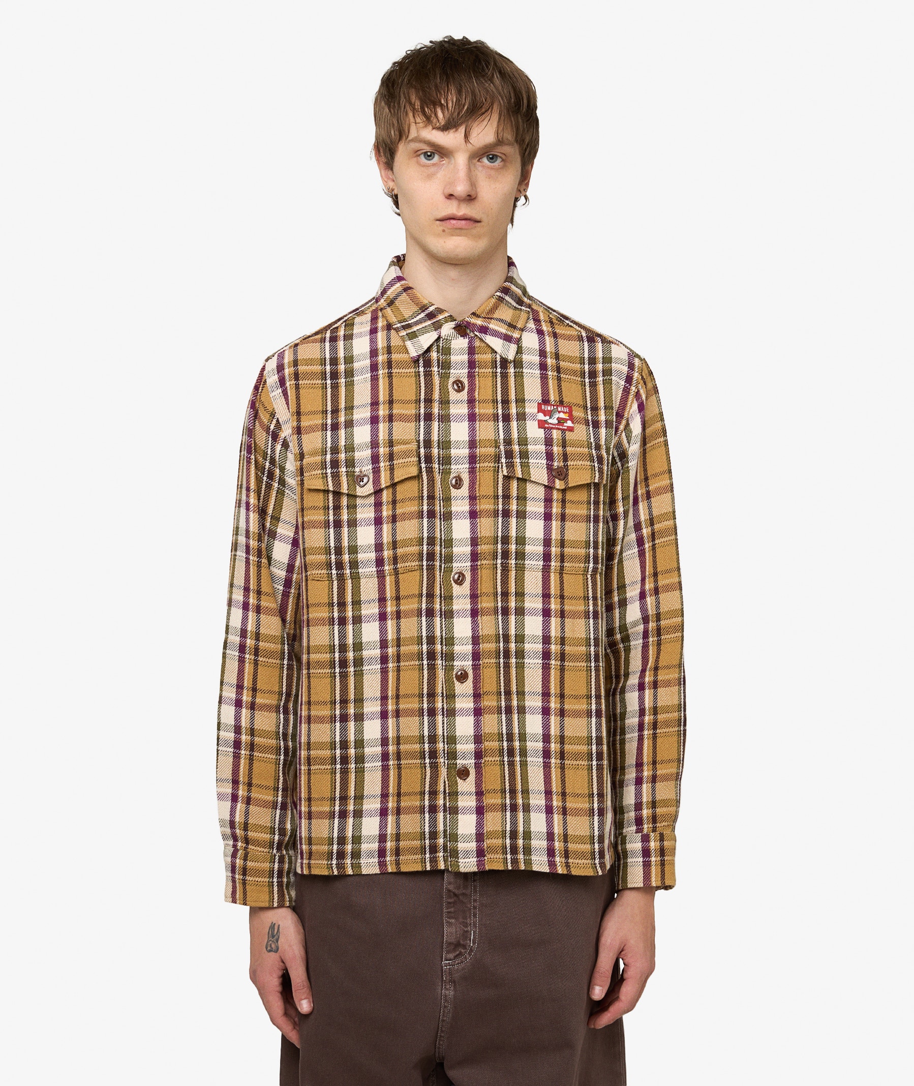 HUMAN MADE Check Shirt | Beige | SVD USA