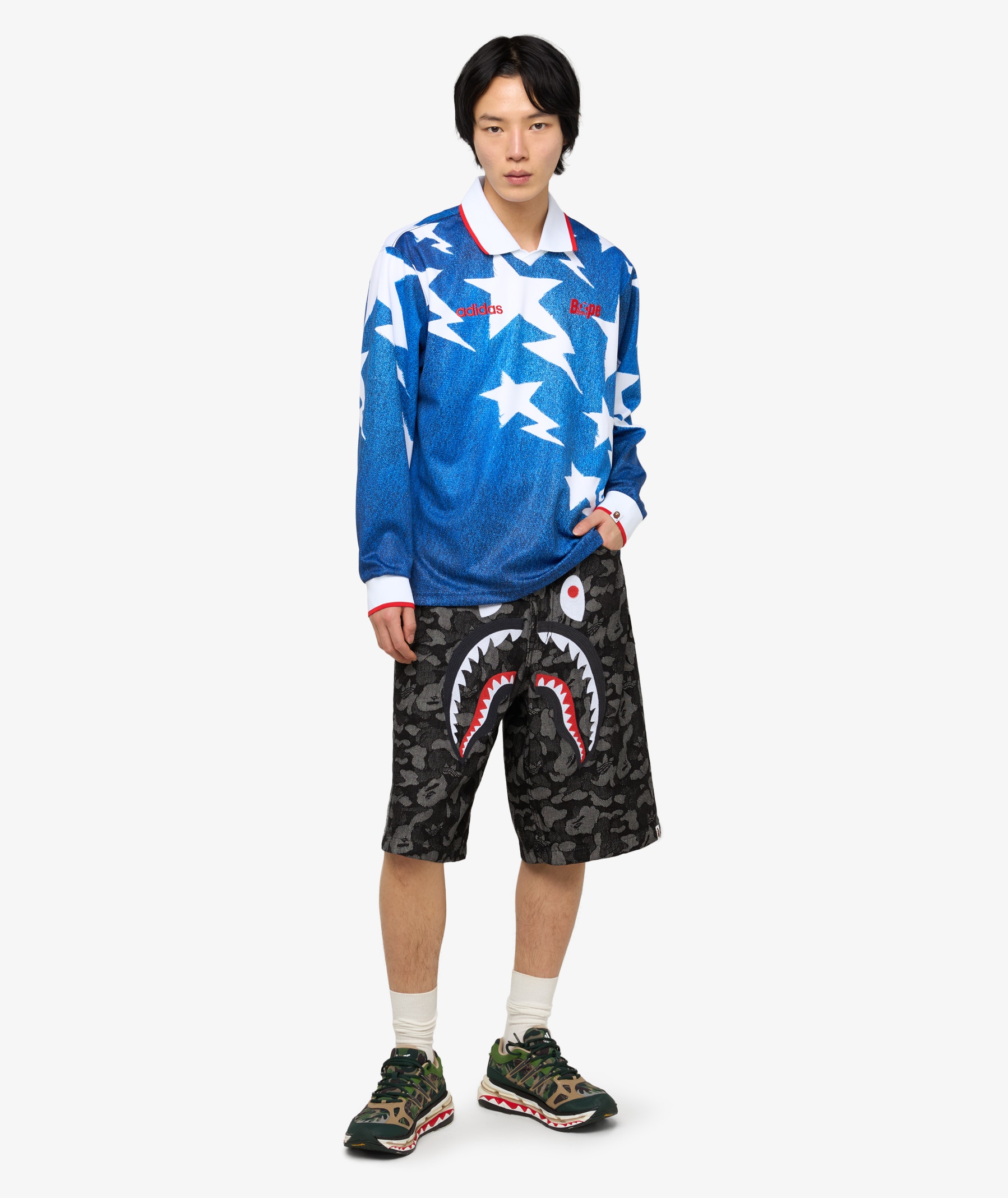 adidas Shark Denim Shorts x BAPE | KF4917 | SVD USA