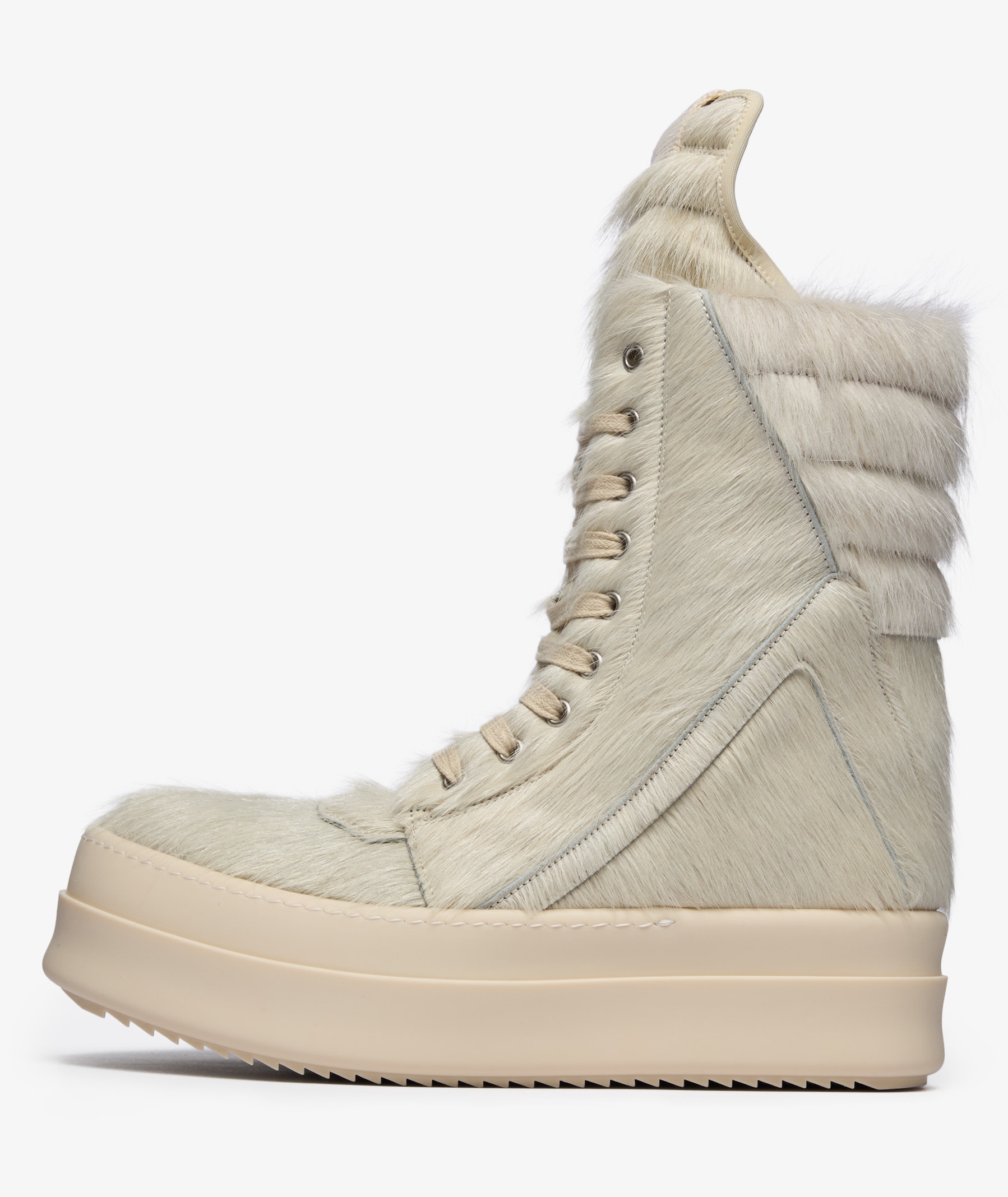 Rick Owens Megageobasket Fur Sneakers | RR02E1855-LHL-1111 | SVD USA