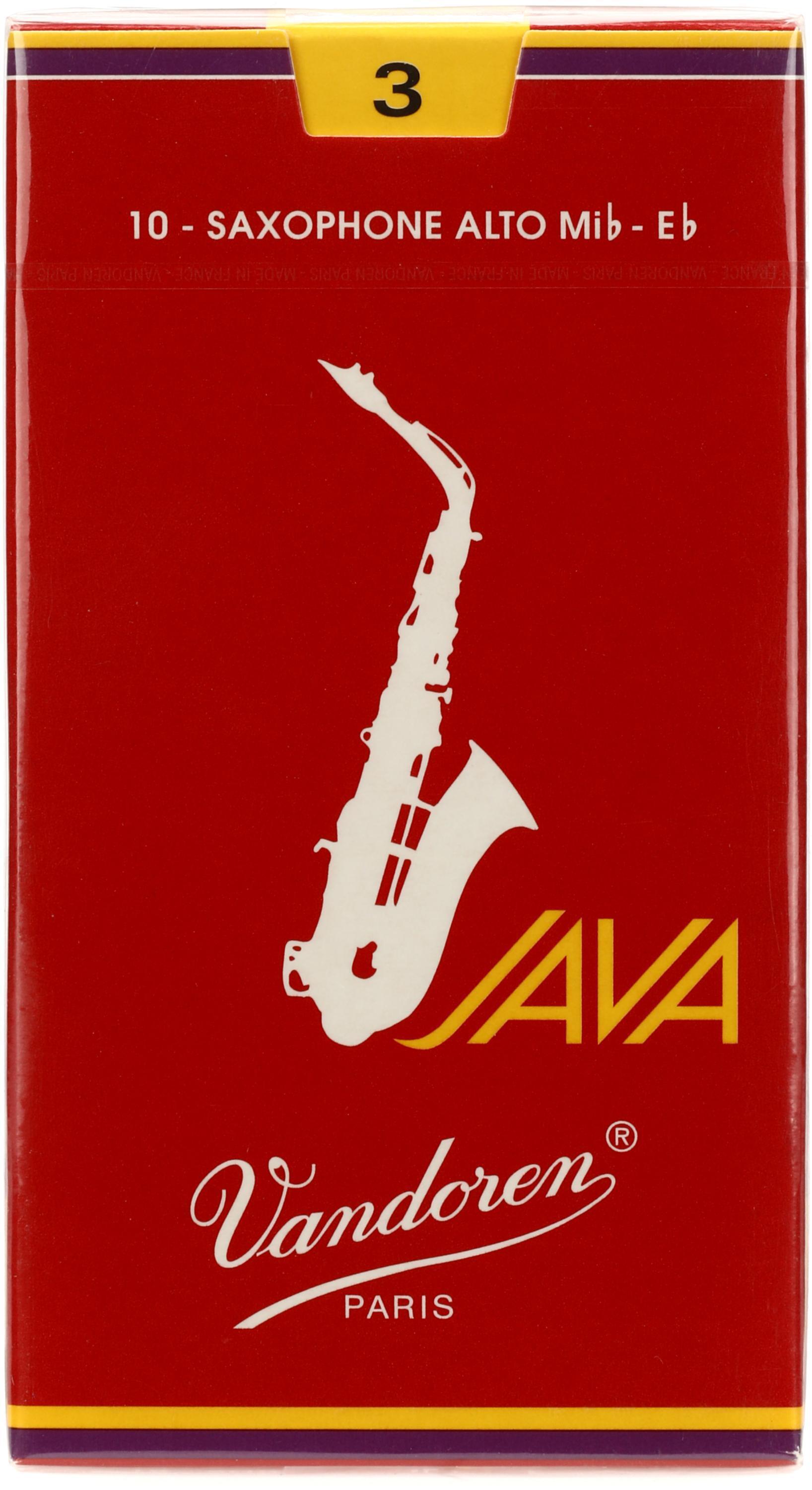 Vandoren SR263R - JAVA Red Alto Saxophone Reeds - 3.0 (10-pack