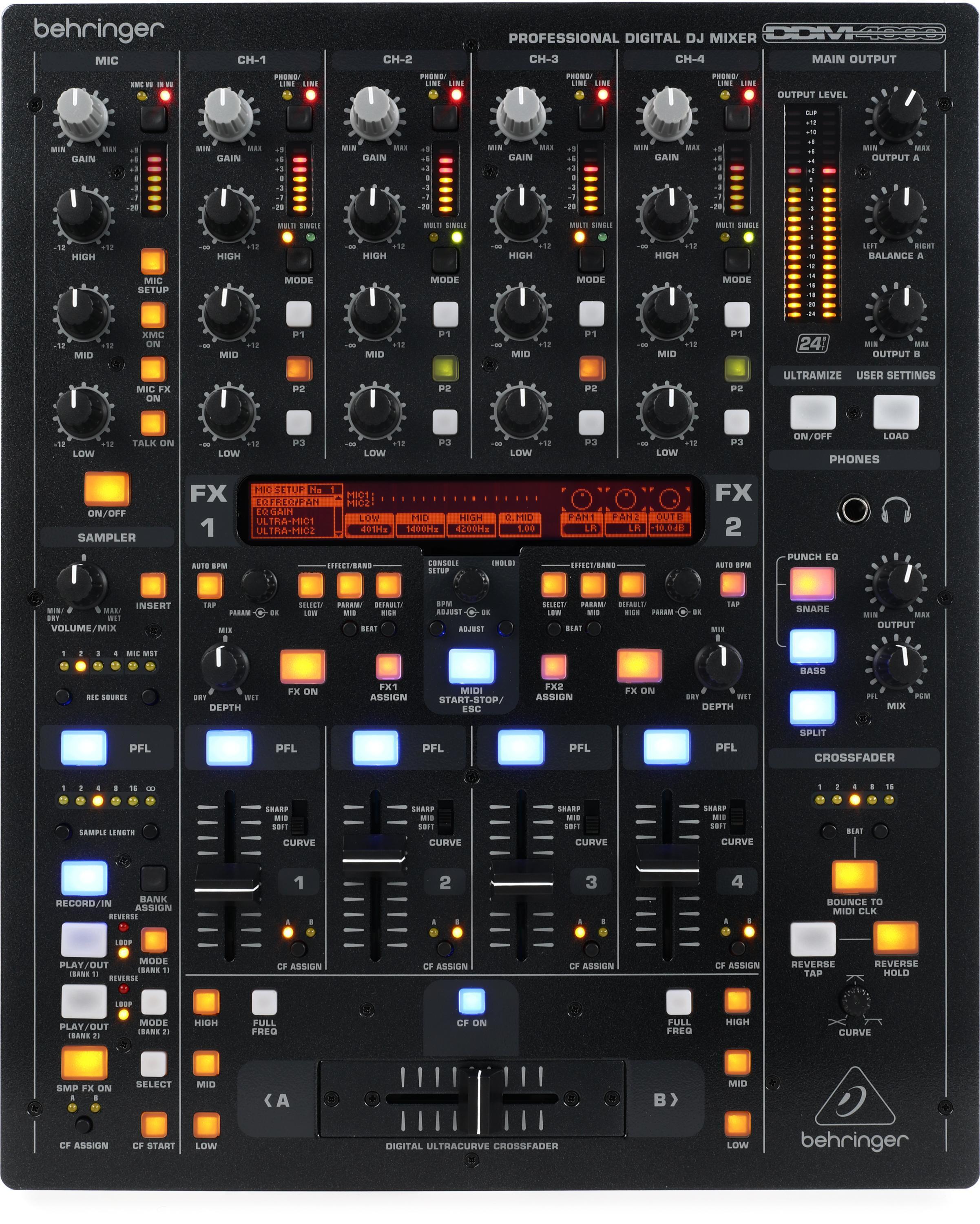 Behringer Pro Mixer DJX900USB 4-channel DJ Mixer | Sweetwater