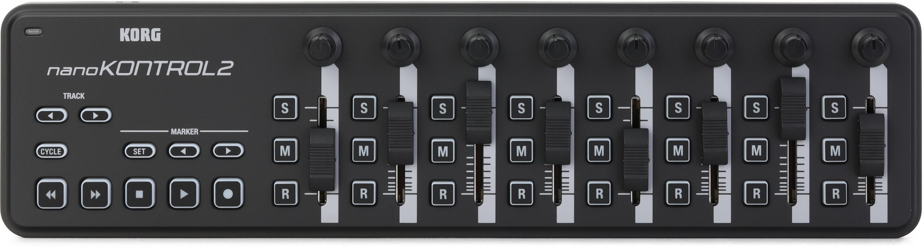 Korg nanoKONTROL2 MIDI Control Surface - Black | Sweetwater
