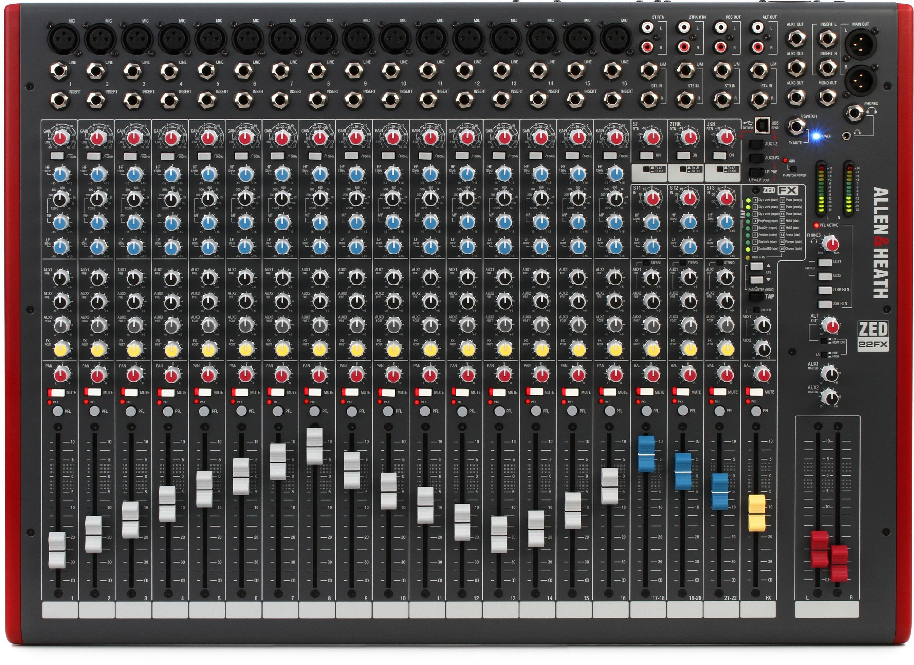 Allen & Heath ZED-22FX 22-channel Mixer with USB Audio Interface