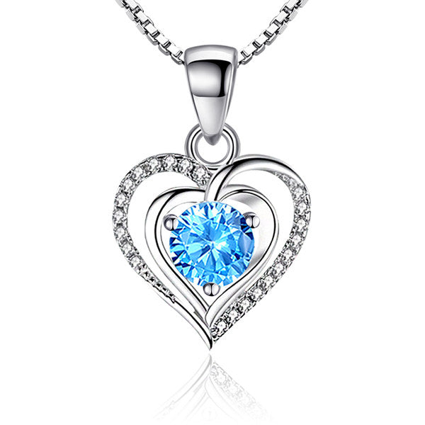 ネックレス レディース ダブル オープンハート ハート ネックレス