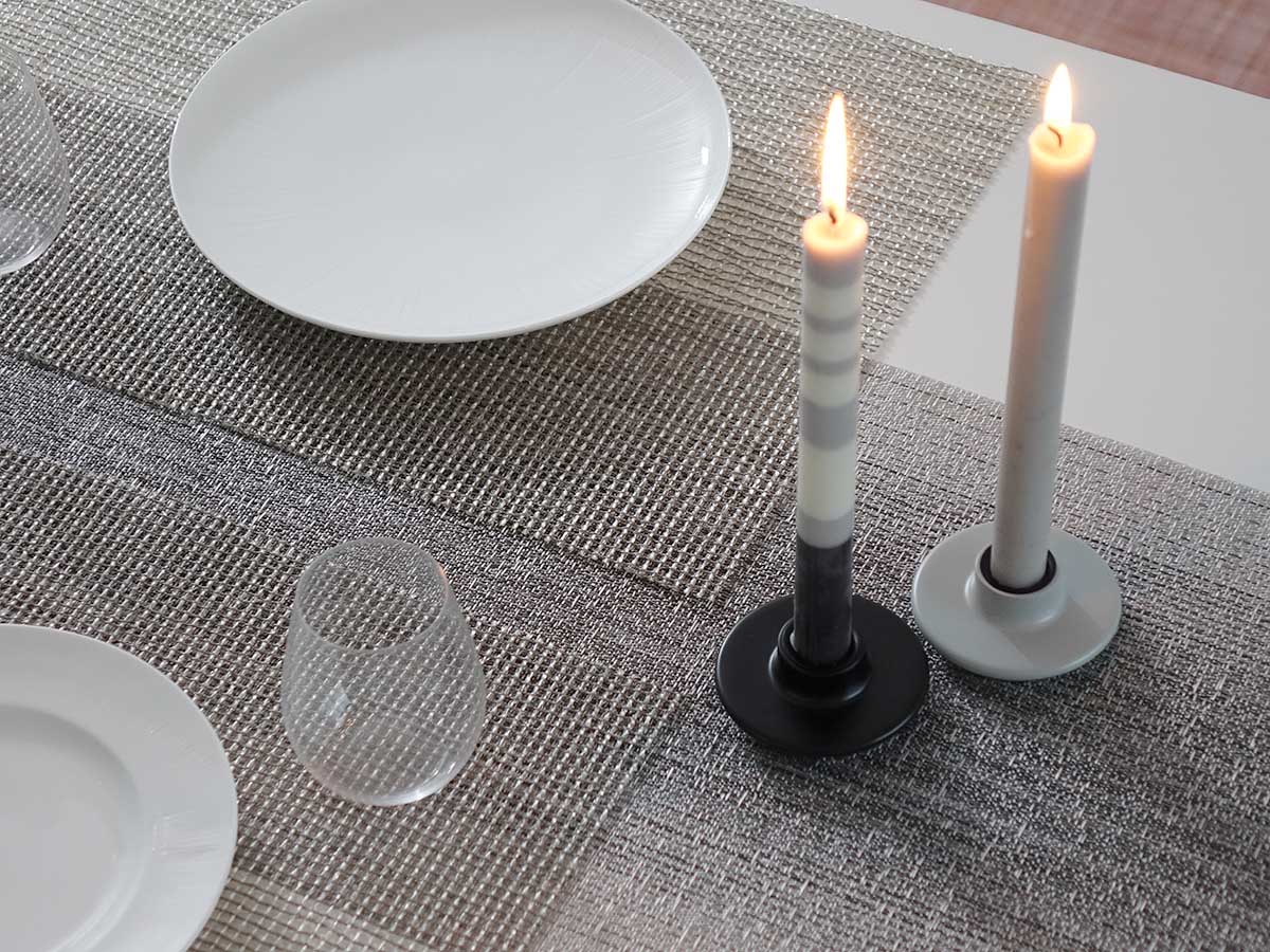 チルウィッチ ランチョンマット ラティス｜格子織りのシルバー