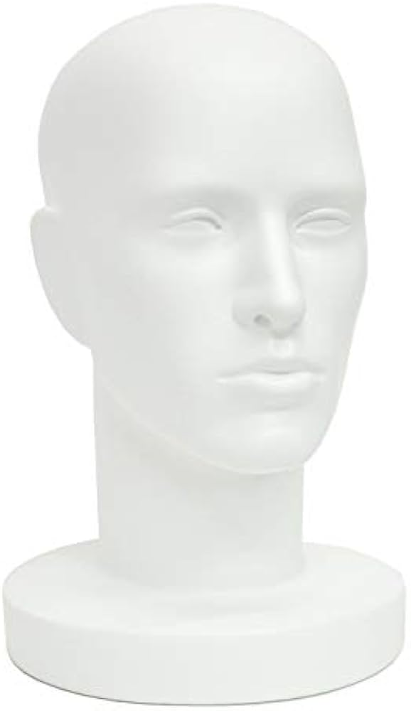 Amazon.co.jp: マネキンヘッド メンズ FRP樹脂製 ホワイト HD-18