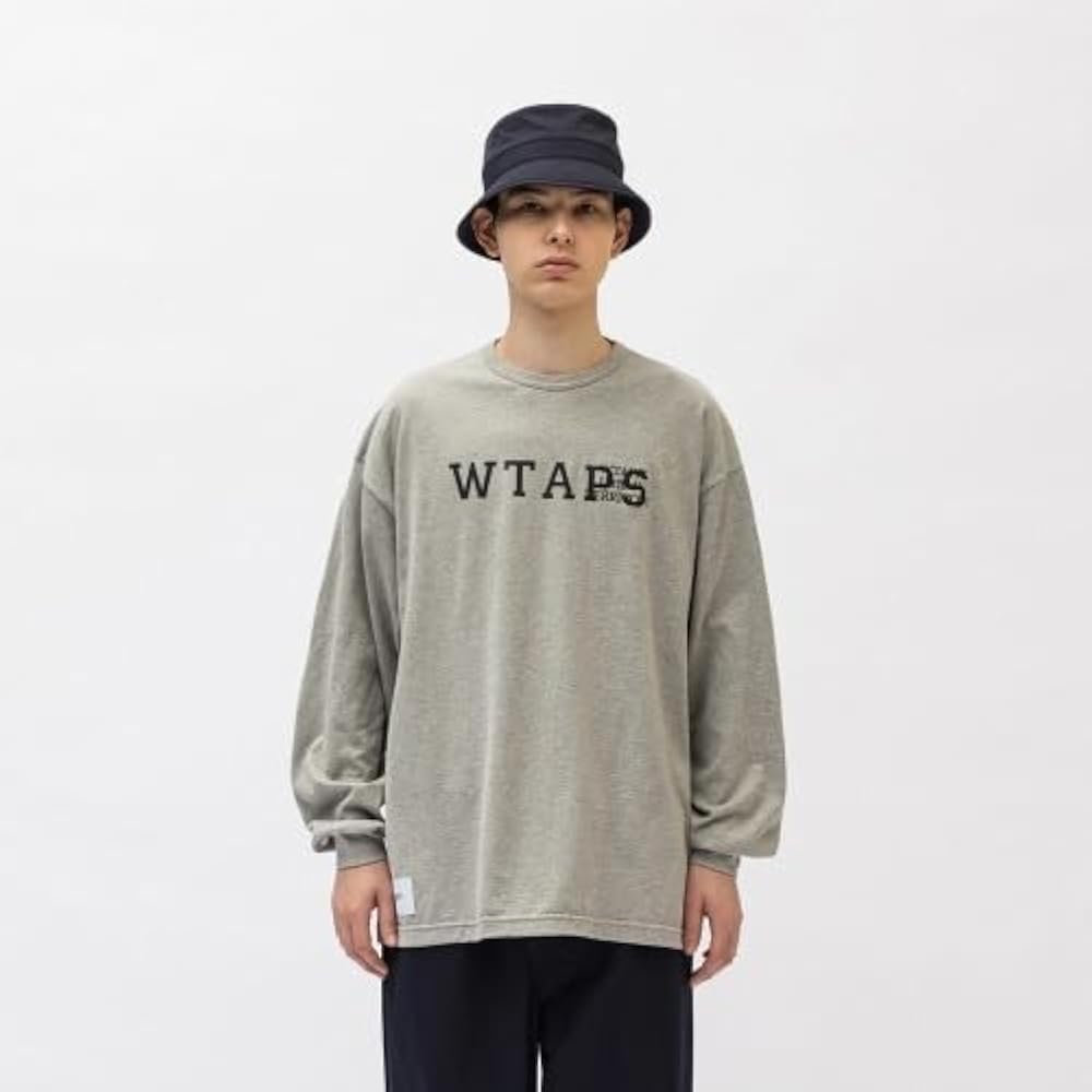 Amazon | グレーM WTAPS 23SS DESIGN 01 LS COTTON. COLLEGE ロンT