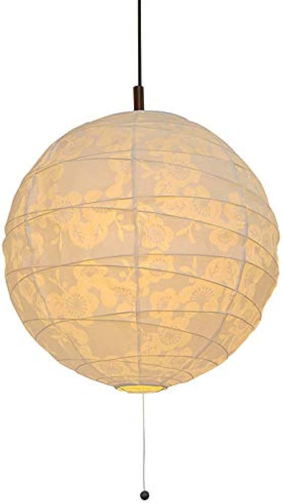 Amazon | 彩光デザイン 和照明 美濃和紙 二重提灯 ペンダントライト 2