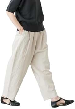 Amazon | [かぐれ] コットンリネンラミーサルエルパンツ NATURAL FREE