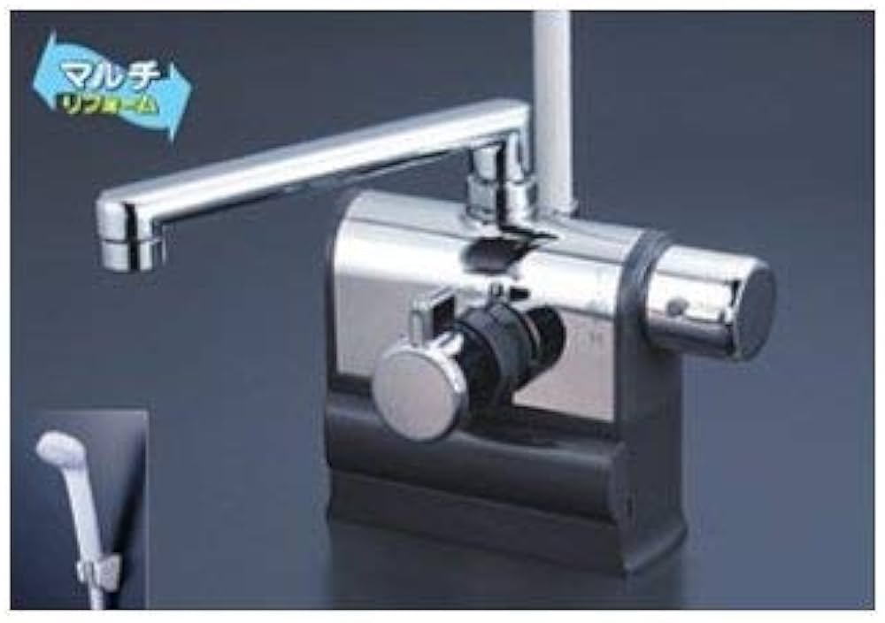 Amazon | KVK デッキ形サーモスタット式シャワー 右ハンドル仕様