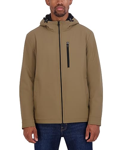 Nautica Men's Sherpa Lined Softshell Jacket – Full Zip, Adjustable