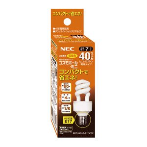 Amazon.co.jp: NEC(エヌイーシー) 電球形蛍光ランプD形40W電球色(E17